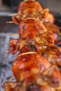 Best grilled chicken,street food,barbecue concept