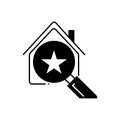 Black solid icon for Best home, property and estate