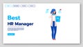 Best HR manager landing page vector template