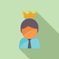 Best king speaker icon flat vector. Motivational orator