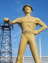The iIconic Tulsa Driller Statue in Tulsa Oklahoma