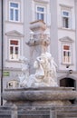 Fountain of the Three Rivers of Carniola in Ljubljana, Slovenia Royalty Free Stock Photo