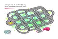 Best labyrinths. Can you help the car find the way to the gas station and return back? Logic puzzle game. Brain teaser book with