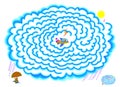 Best labyrinths. Can you help the plane pilot fly out of the thundercloud? Logic puzzle game. Brain teaser book with maze. Kids