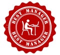 Best manager award stamp