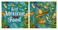 Best mexican food handwriting lettering and vintage engraving
