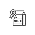 Best milk quality line icon