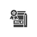 Best milk quality vector icon