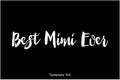 Best Mimi Ever Stylish Bold Typography Text Lettering Quote Vector Design