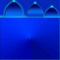 Best modern popular Islamic wallpaper background blue text space