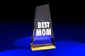 Best Mom Mother Parenting Award Words Royalty Free Stock Photo