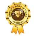 Best Mother - printable shiny award ribbon. Royalty Free Stock Photo