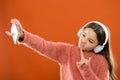 Best music apps that deserve listen. Listen for free. Mobile application for teens. Girl child listen music modern
