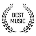 Best music award icon, simple style