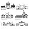 Best National Universities. Flat Buildings of Yale, Oxford, Harvard and Cambridge, Princeton and UCL University College