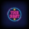 The Best Neon Signs Style Text Vector