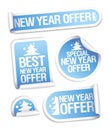 Best New Year offer stickers.