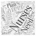 Best Nursing Careers; Careers of Today and of the Future word cloud concept background
