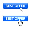 Best offer button Royalty Free Stock Photo