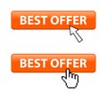 Best offer button Royalty Free Stock Photo