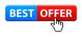 Best offer button Royalty Free Stock Photo