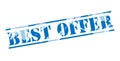 Best offer blue stamp Royalty Free Stock Photo
