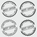 Best Offer insignia stamp isolated on white. Royalty Free Stock Photo