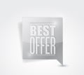 Best offer sale sign illustration Royalty Free Stock Photo