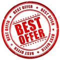 Best offer stamp Royalty Free Stock Photo