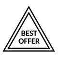 BEST OFFER stamp on white Royalty Free Stock Photo