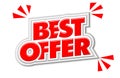 Best offer text effect Royalty Free Stock Photo