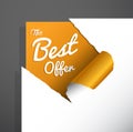 `The Best Offer` text Royalty Free Stock Photo