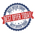 Best offer today grunge rubber stamp Royalty Free Stock Photo