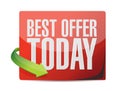 Best offer today sticker illustration design