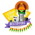 Best Offers Sale Poster, Banner, Flyer for Onam.