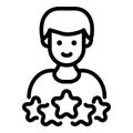 Best office manager icon, outline style