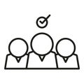 Best office team icon outline vector. Human work