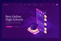 Best online high schools vector banner