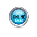 Best Online sale web button classic blue button white background