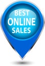 Best Online sale web button classic blue button white background
