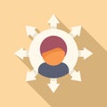 Best person coping skills icon flat vector. Work hard business