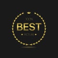 Best picture golden laurel wreath label