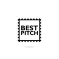 BEST PITCH stamp on white background