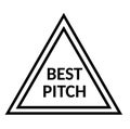 BEST PITCH stamp on white