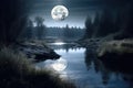 Best places to see the moon over a river