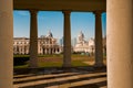 Best places to visit in London. View of Old Royal Naval College building. World Heritage Site at sunset. Greenwich