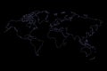 Best popular world map outline graphic sketch style, background vector of Asia Europe north south america and africa Royalty Free Stock Photo