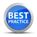 Best Practice blue round button