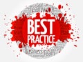 Best Practice circle word cloud Royalty Free Stock Photo