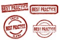 Best practice ink stamp set Royalty Free Stock Photo
